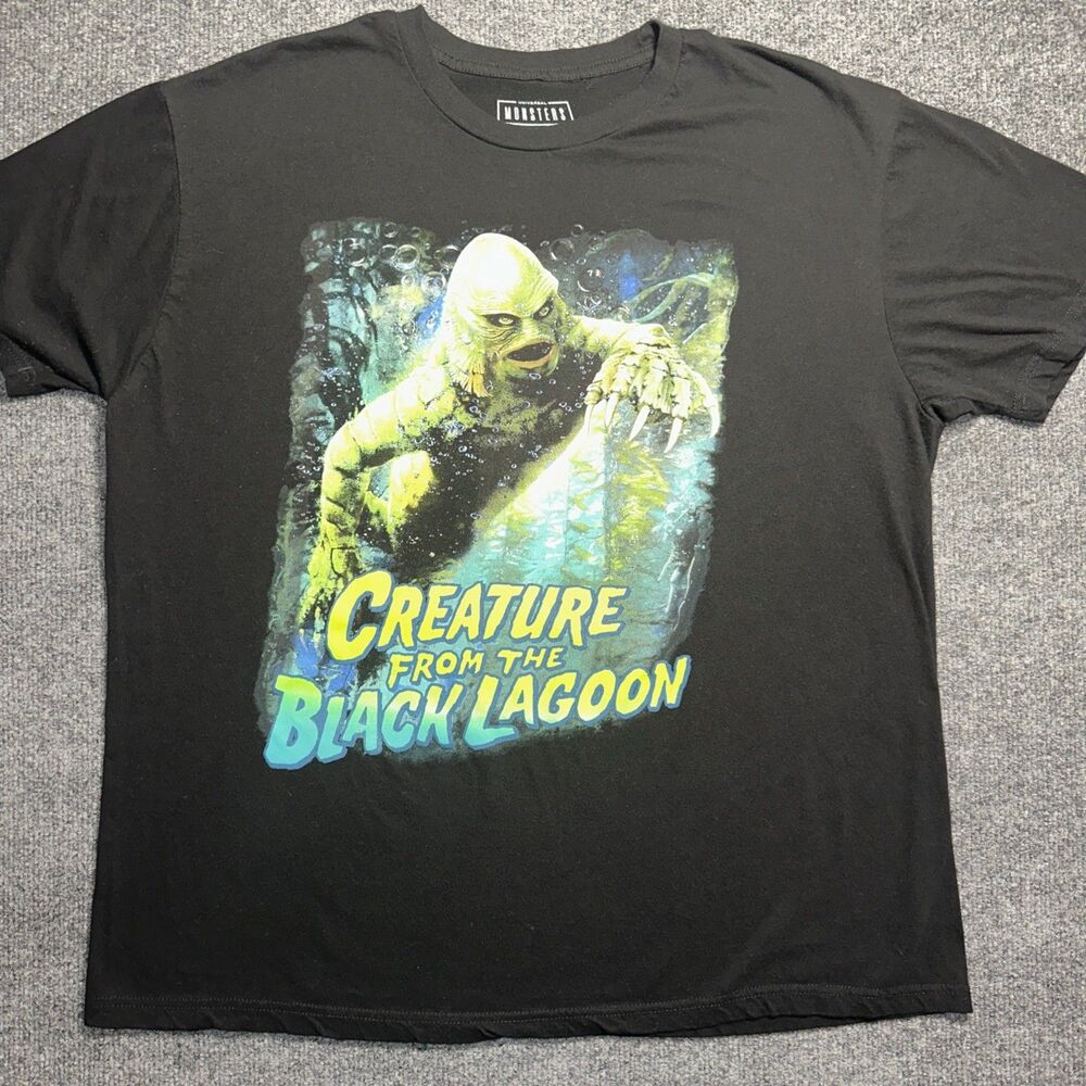Vtg Universal Studios Monsters Creature From Black Lagoon Shirt XL Rock Rebel